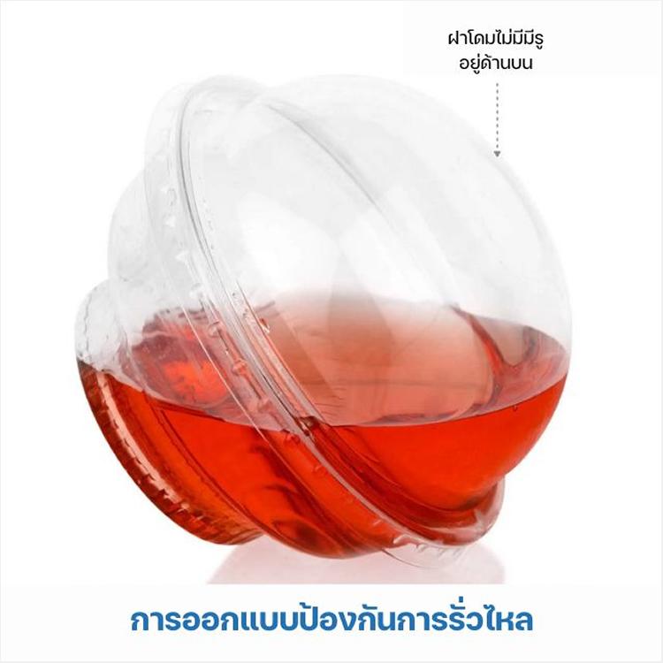 ถ้วยโดมพลาสติดใส    พร้อมฝาปิด