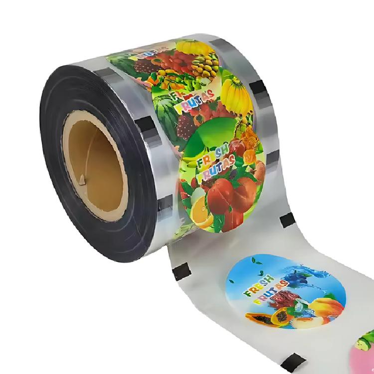 ฟิล์มพลาสติกPE ปิดผนึกแก้วลายผลไม้ มีข้อความ 