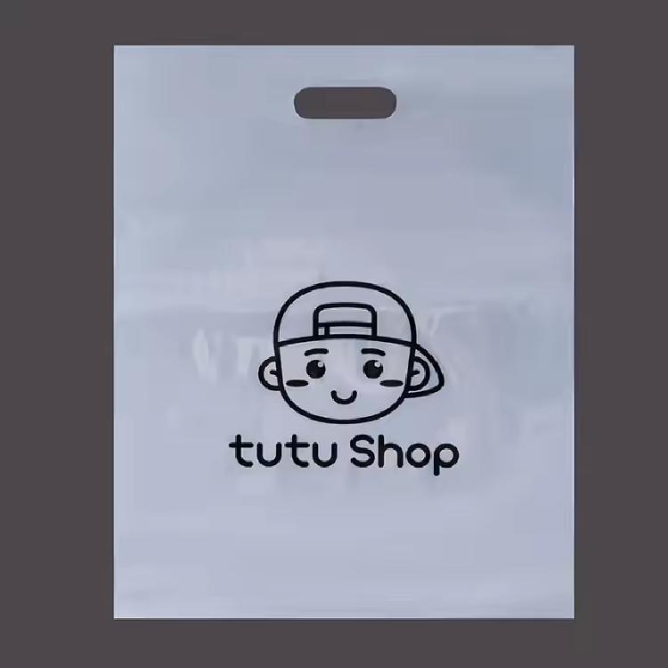 ถุงพลาสติกPE ใส มีหูหิ้ว มีให้เลือก 3 ขนาด พิมพ์โลโก้กำหนดเอง  