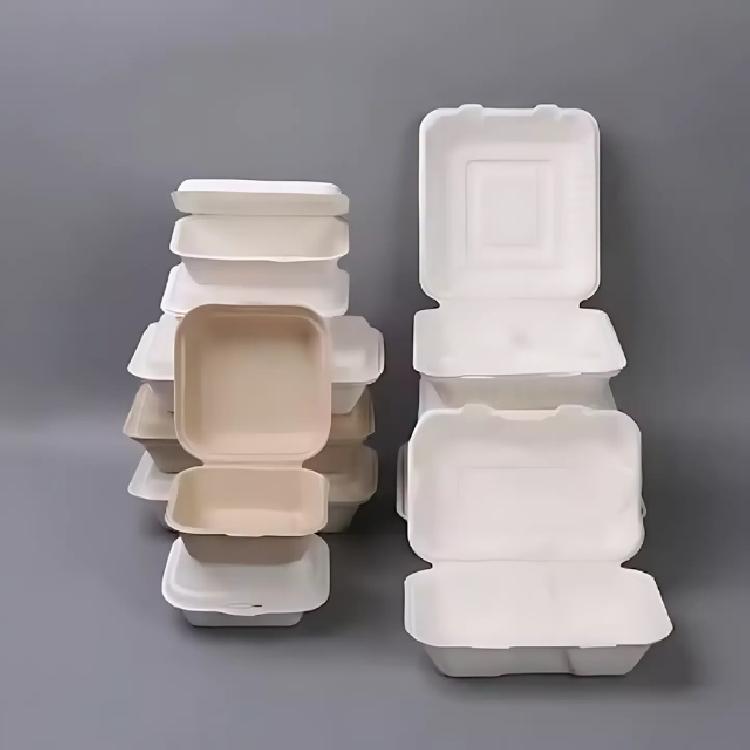 กล่องอาหารกระดาษ กล่องเบเกอรี่ เยื่อกระดาษใยชานอ้อย 