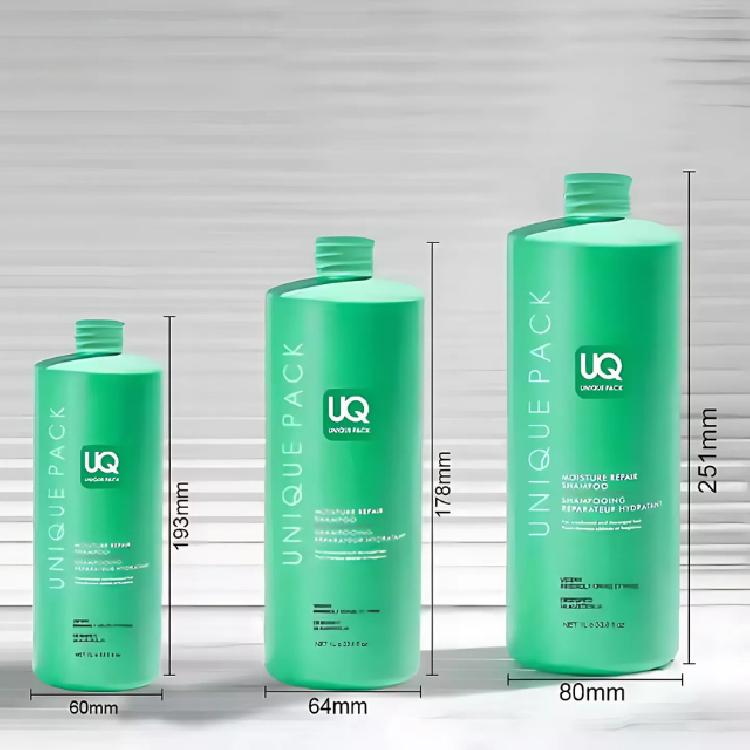 ขวดพลาสติกHDPE หัวปั๊มสีเขียว ขนาด 500ml / 1000ml พิมพ์โลโก้กำหนดเอง 