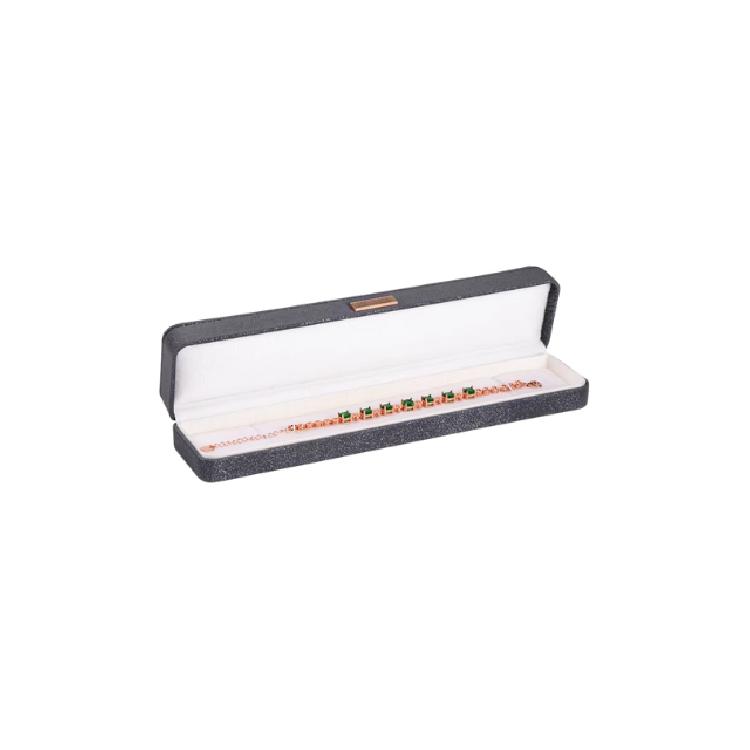 กล่องเครื่องประดับหัวเข็มขัดทองล็อกเกตหนัง PU ทรงสี่เหลี่ยม สำหรับสร้อยข้อมือ