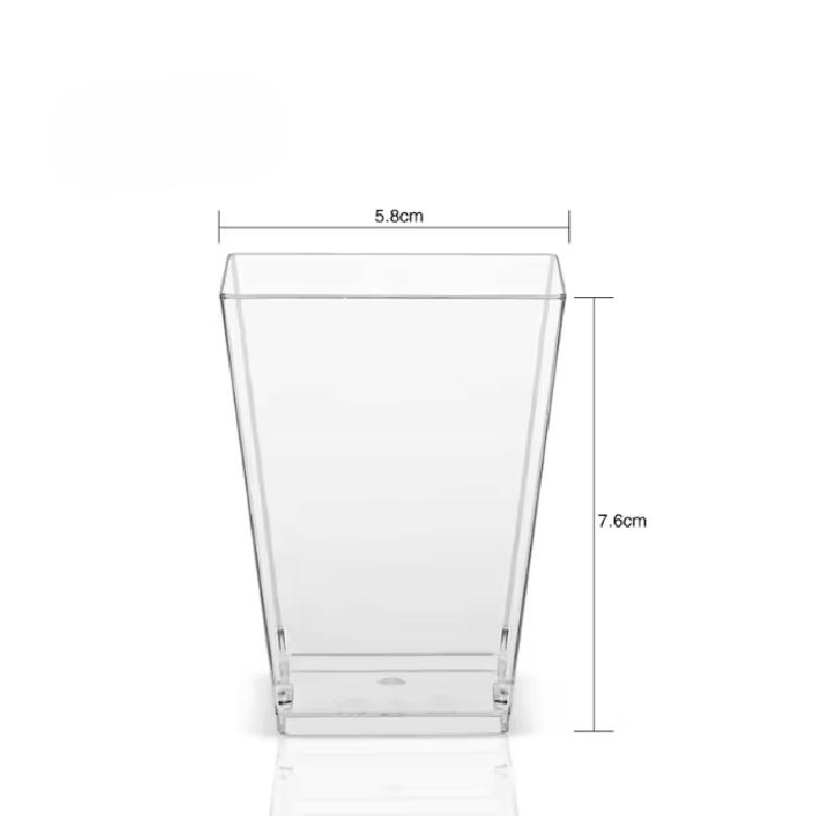 ถ้วยไอศครีมพลาสติก PP ทรงสี่เหลี่ยม พร้อมฝาปิด ขนาด 160 ml