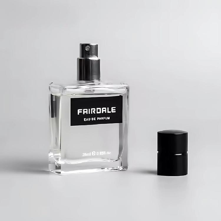 ขวดน้ำหอมหัวสเปรย์ สำหรับพกพา สีใส ขนาด25ml พิมพ์โลโก้กำหนดเอง