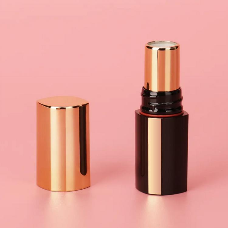   แท่งลิปสติก หลอดใส่ลิปสติก ดำทอง เรียบหรู   5ml 
