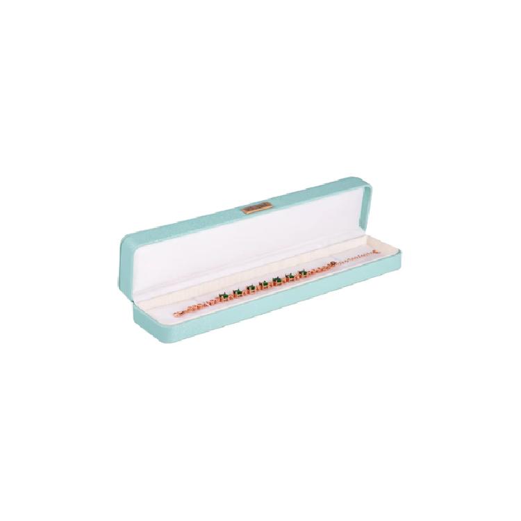 กล่องเครื่องประดับหัวเข็มขัดทองล็อกเกตหนัง PU ทรงสี่เหลี่ยม สำหรับสร้อยข้อมือ