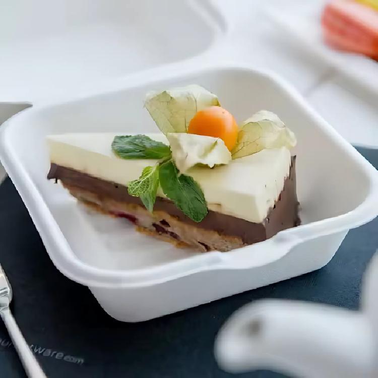 กล่องอาหารกระดาษ กล่องเบเกอรี่ เยื่อกระดาษใยชานอ้อย