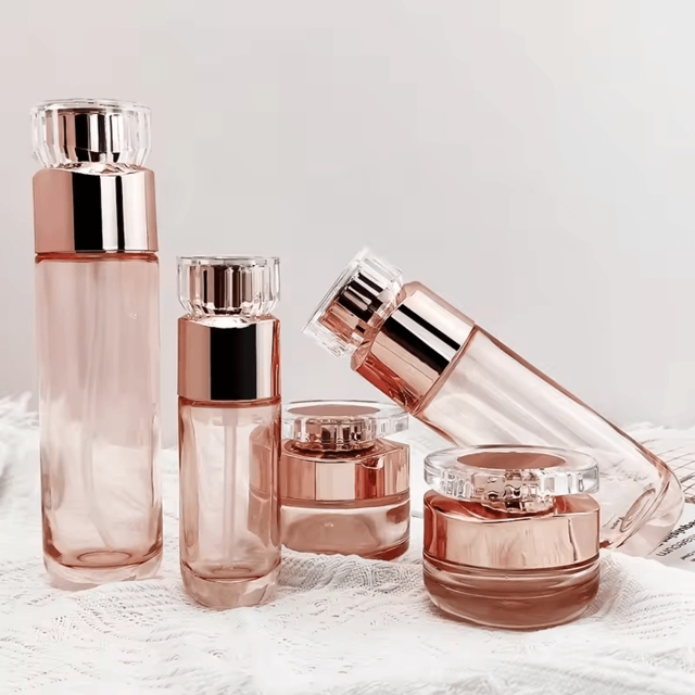 ขวดแก้วเครื่องสำอาง สไตล์ Luxury ก้นหนา ขวดเซรั่ม 40ml/100ml/120ml และกระปุกครีม 30g/50g 