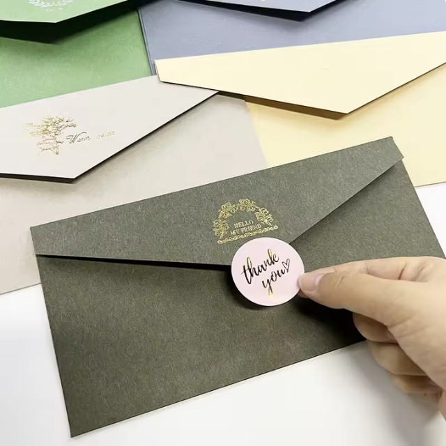 ซองจดหมายฝายุโรป ซองฝายุโรป ซองสำหรับใส่การ์ด บัตรเชิญ หนา 100 แกรม 