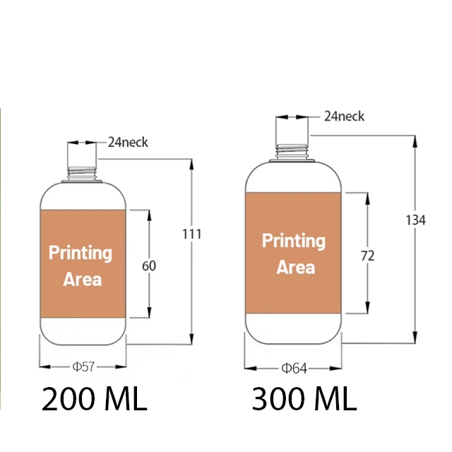 ขวดแชมพูพลาสติกแบบบีบ ขวดแชมพูแบบฝาเปิด ขวดแชมพู HDPE PCR 200ml/300ml/400ml