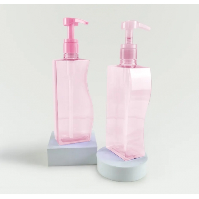 ขวดแชมพูพลาสติก ขวดปั๊มแชมพูของเหลว แบบคู่ 500ml