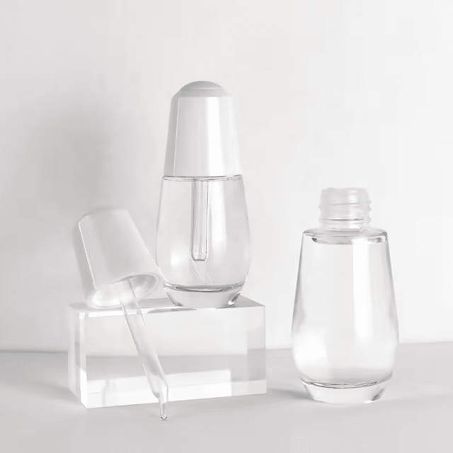 ขวดแก้วเครื่องสำอาง ขวดใส่เซรั่มแบบหยด สไตล์ Modern ก้นหนา 30ml/50ml