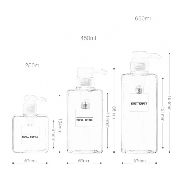 ขวดเครื่องสำอาง ขวดผลิตภัณฑ์ ขวดแชมพู ขวดโลชั่น หัวปั๊ม 200ml/350ml