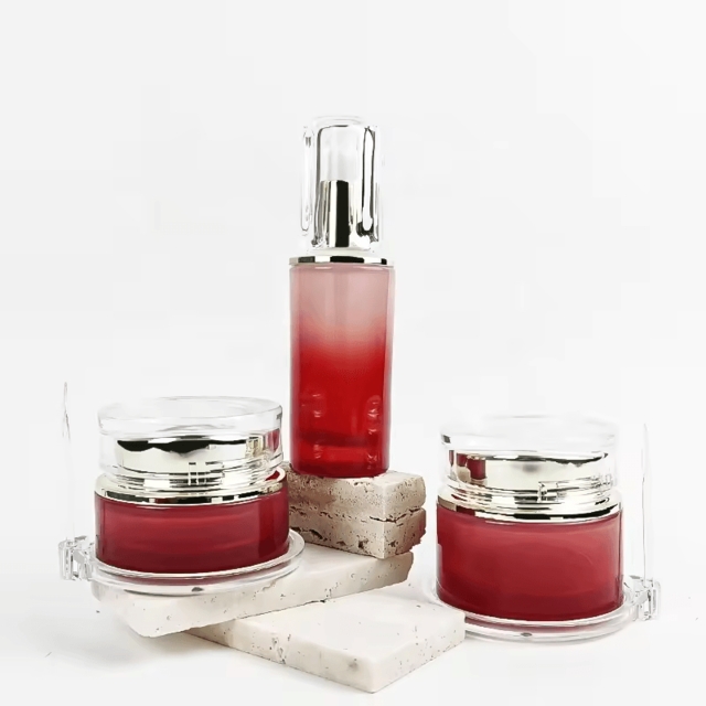 ขวดแก้วเครื่องสำอาง สไตล์ Luxury ก้นหนา ขวดเซรั่ม 40ml/100ml/120ml และกระปุกครีม 30g/50g