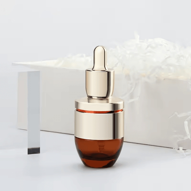 ขวดแก้วเครื่องสำอาง ขวดเซรั่มแบบหยด แบบหรูหราขนาด 30 ml