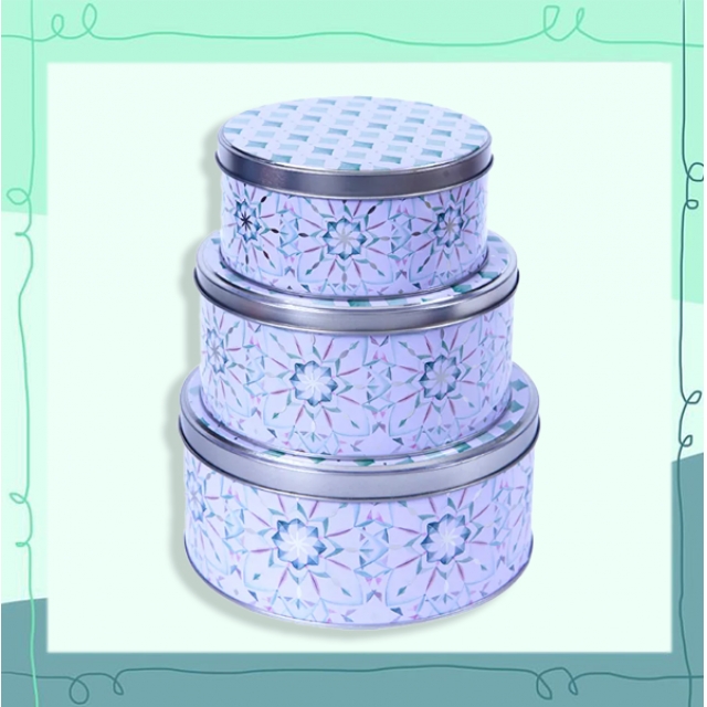 กล่องอลูมิเนียมพร้อมฝาปิด ทรงสี่เหลี่ยม กล่องของขวัญ คุกกี้ ขนม 17*17*6 ซม 2,000 ml