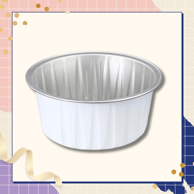 ถาดฟอยล์ อลูมิเนียม ถาดฟอยล์พร้อมฝาปิดพลาสติก ทรงกลม  เกรดอาหาร ขนาด 125 ml