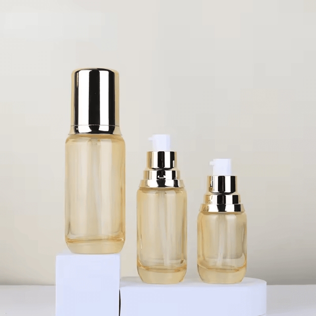 ขวดแก้วเครื่องสำอาง สไตล์ Luxury หรูหรา ก้นหนา ขวดเซรั่ม 30ml/50ml/100ml/120ml/150ml และกระปุกครีม 3