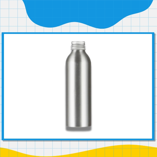 ขวดอลูมิเนียม ขวดอลูมิเนียมพร้อมฝาเกลียวลาย สีเงิน ขนาด 100/500 ml 