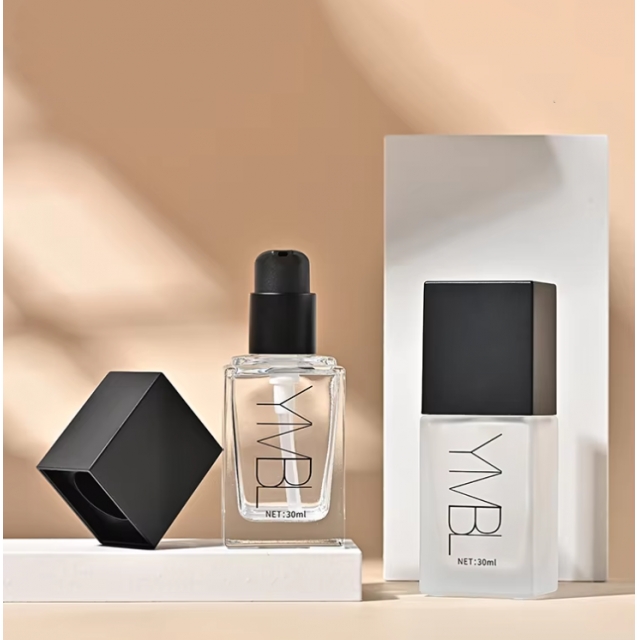 ขวดเครื่องสำอาง ขวดรองพื้นหัวปั๊ม บีบีครีม แบบแบน 30 ml