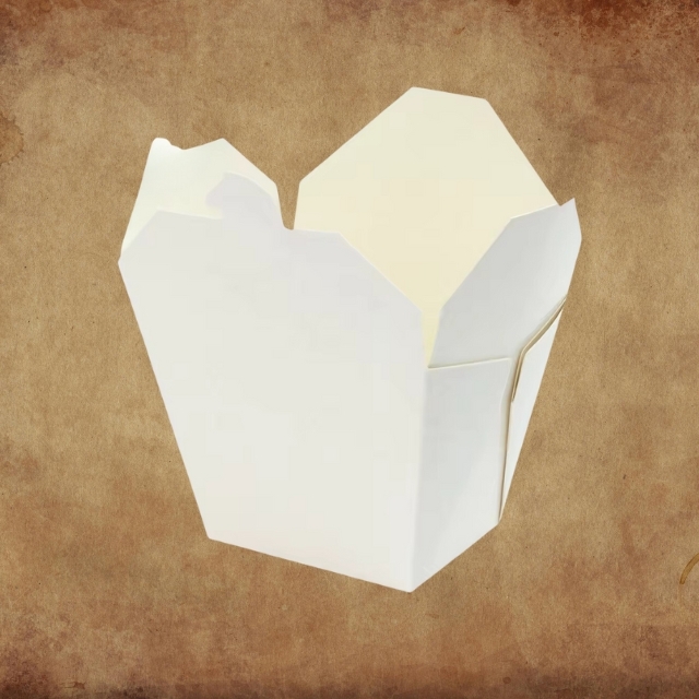 กล่องกระดาษคราฟท์ กล่องก๋วยเตี๋ยว กล่องพาสต้า สีขาว 240ml/480ml/780ml/960ml