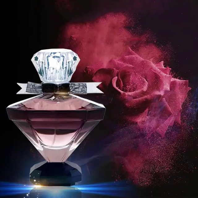 ขวดเครื่องสำอางสไตล์ luxury ขวดน้ำหอม ขวดแก้วสเปรย์ทรงเพรช 80ml