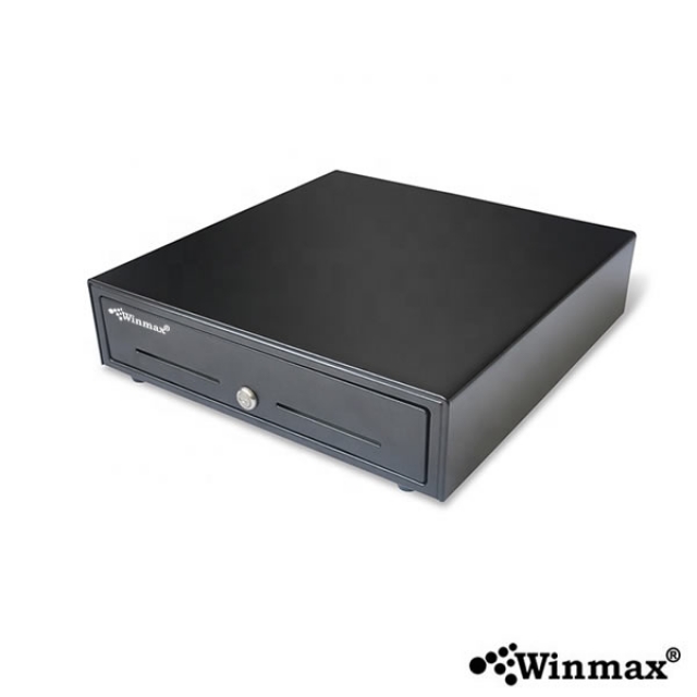 ลิ้นชักเก็บเงิน Cash Drawer 5 ช่องธนบัตร 8 ช่องเหรียญ สีดำ Winmax-DW-508D