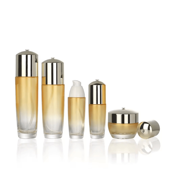 ขวดแก้วเครื่องสำอาง สไตล์ Luxury ก้นหนา ขวดเซรั่ม 40ml/100ml/120ml และกระปุกครีม 50g