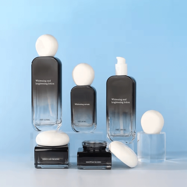 ขวดแก้วเครื่องสำอาง ก้นหนา ขวดเซรั่ม   40 ml/100 ml /120 ml และกระปุกครีม 30g/50g