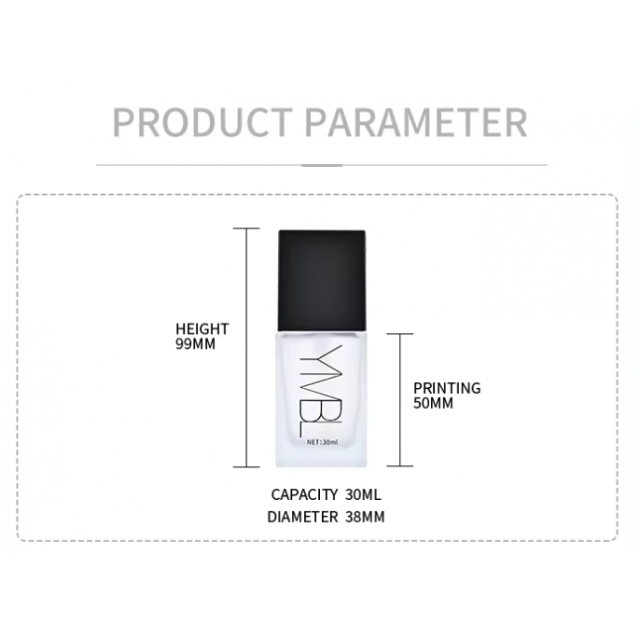 ขวดเครื่องสำอาง ขวดรองพื้นหัวปั๊ม บีบีครีม แบบแบน 30 ml