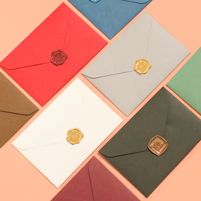 ซองจดหมายฝายุโรป ซองฝายุโรป ซองสำหรับใส่การ์ด บัตรเชิญ หนา 100 แกรม