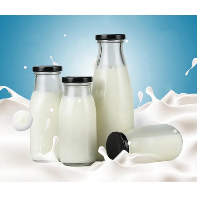 ขวดแก้ว ฝาเกลียวล็อคสีดำ ขวดสำหรับใส่เครื่องดื่ม หนา 3 mm ขนาด 200/250/300/500 ml