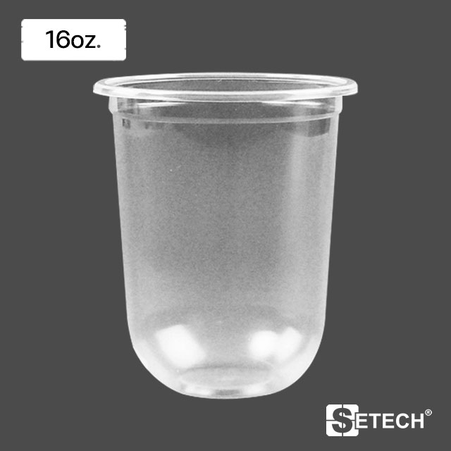 แก้วพลาสติกใส ทรงแคปซูล 16oz. PP SETECH รุ่น CC-01