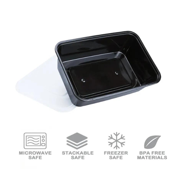 กล่องอาหารพลาสติก พร้อมฝาใส ขนาด 400ml /500ml/650ml/750ml/1000ml/1500ml/2000ml