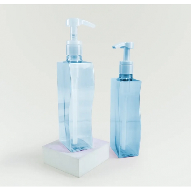 ขวดแชมพูพลาสติก ขวดปั๊มแชมพูของเหลว แบบคู่ 500ml