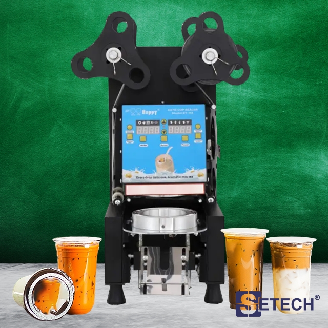 เครื่องซีลปิดฝาแก้ว อัติโนมัติ SETECH รุ่น GS-906