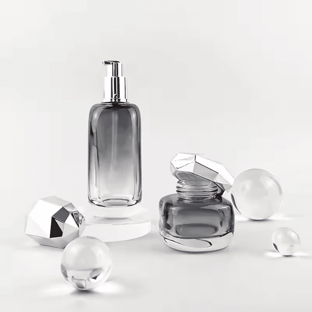 ขวดแก้วเครื่องสำอาง สไตล์ Luxury ก้นหนา ขวดเซรั่ม 40ml/100ml/120ml และกระปุกครีม 30g/50g