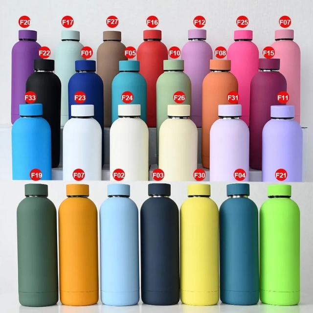 ขวดน้ำดื่มอลูมิเนียมพร้อมฝา  ขวดสำหรับใส่เครื่องดื่ม ขนาด 500 ml