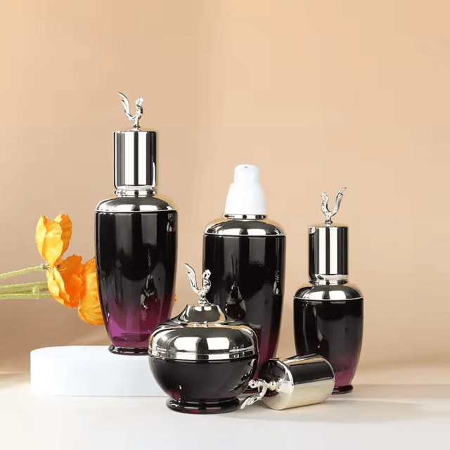 ขวดแก้วเครื่องสำอาง สไตล์ Luxury ก้นหนา ขวดเซรั่ม 40ml/100ml/120ml และกระปุกครีม 50g