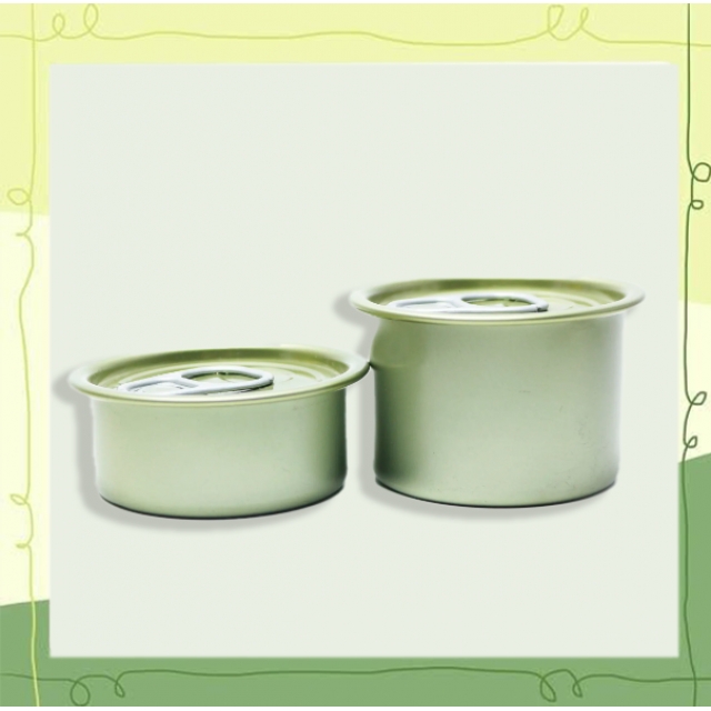 กระป๋องโลหะ กระป๋องเปล่าพร้อมฝา กระบอกทรงกลม เกรดอาหาร 110/200 กรัม 