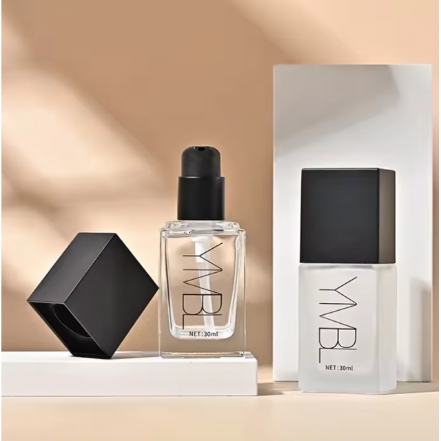 ขวดเครื่องสำอาง ขวดรองพื้นหัวปั๊ม บีบีครีม แบบแบน 30 ml