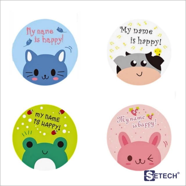 ฟิล์มซิลฝาแก้ว ธีมสัตว์ คละลาย 4 แบบ สำหรับแก้วขนาด 90 mm , 95 mm SETECH รุ่น FG-02