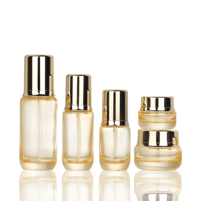 ขวดแก้วเครื่องสำอาง สไตล์ Luxury หรูหรา ก้นหนา ขวดเซรั่ม 30ml/50ml/100ml/120ml/150ml และกระปุกครีม 3