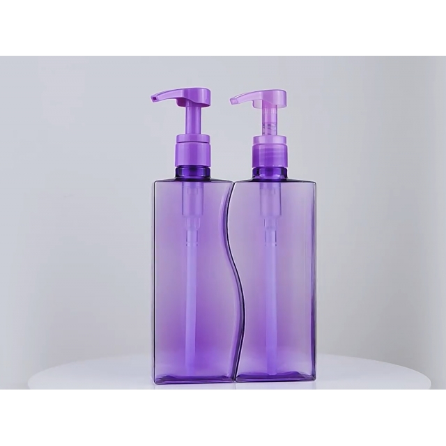 ขวดแชมพูพลาสติก ขวดปั๊มแชมพูของเหลว แบบคู่ 500ml