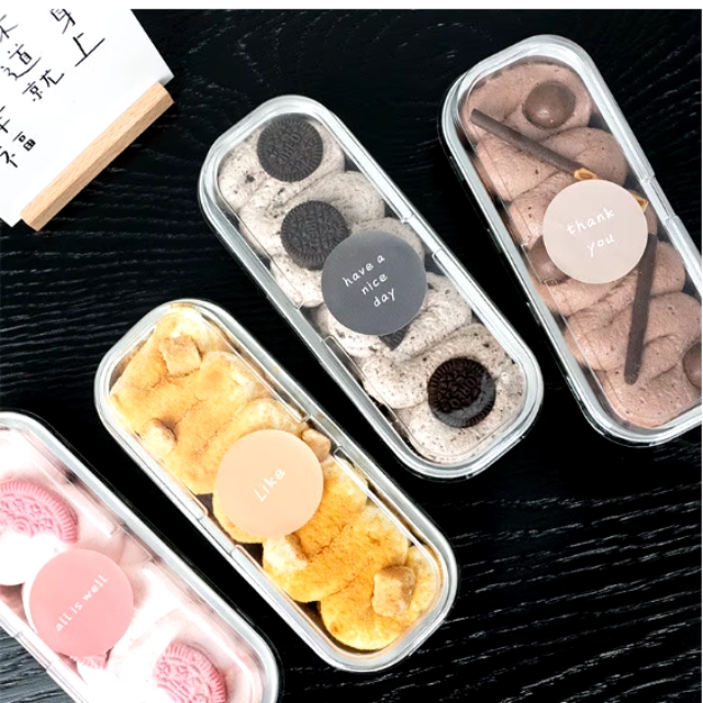 ถาดฟอยล์ อลูมิเนียม ถาดฟอยล์พร้อมฝาปิดพลาสติก ทรงสี่เหลี่ยมแบบยาวขนาด 200 ml