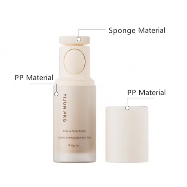 ขวดเครื่องสำอาง ขวดรองพื้นแบบน้ำ พร้อมฟองน้ำ 30ml