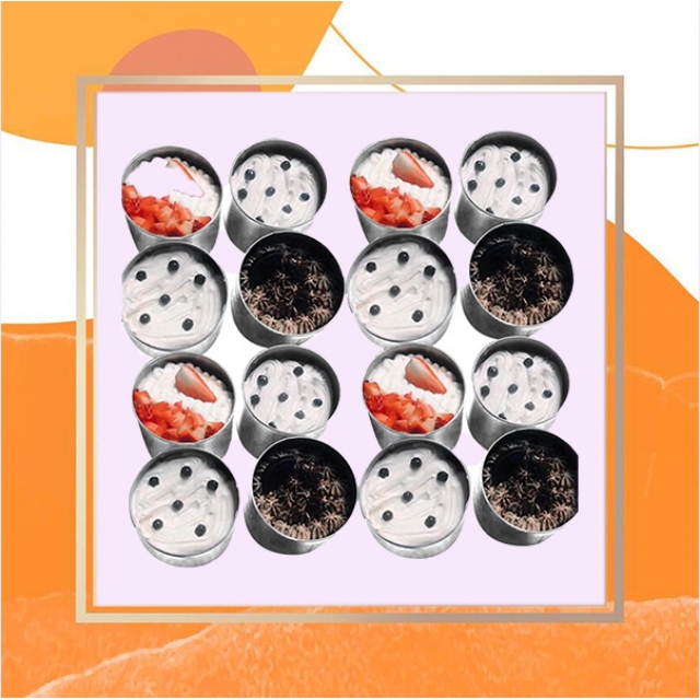 กระปุกฝาปิดแบบหน้าใส กล่องใส่เค้กทรงกระบอกกลม ขนาด 380 กรัม