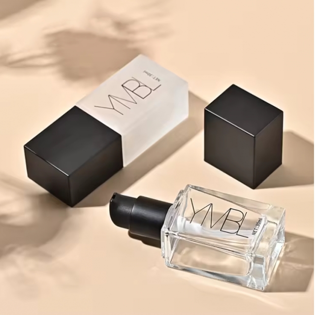 ขวดเครื่องสำอาง ขวดรองพื้นหัวปั๊ม บีบีครีม แบบแบน 30 ml
