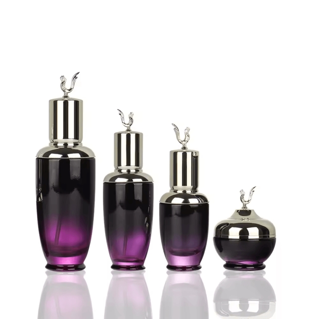 ขวดแก้วเครื่องสำอาง สไตล์ Luxury ก้นหนา ขวดเซรั่ม 40ml/100ml/120ml และกระปุกครีม 50g