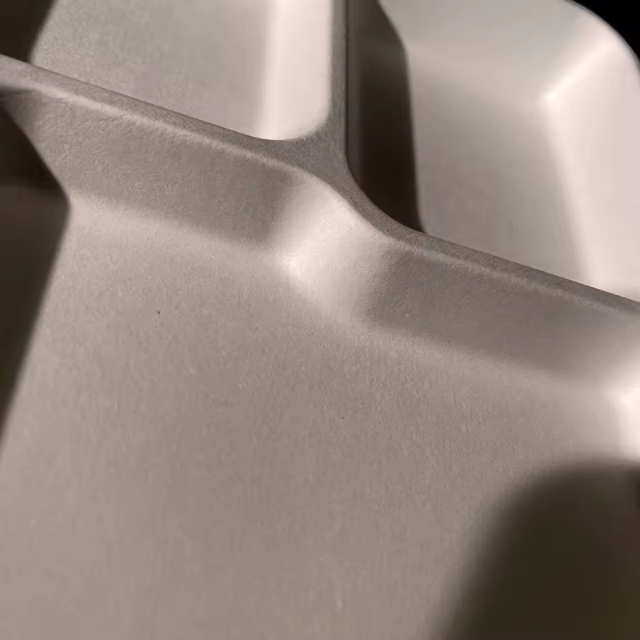 จานกระดาษ ถาดอาหารสี่เหลี่ยมผืนผ้า 5 ช่อง จานชานอ้อย ย่อยสลายได้ สีครีม 10.4นิ้ว